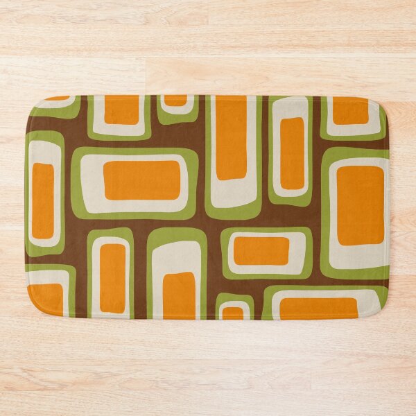 Item preview, Retro Mid Century Modern Abstract Composition Brown Orange and Green designed and sold by tonymagnerart.