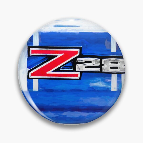 Item preview, 1973 Blue & White Chevrolet Camaro Z28 Emblem designed and sold by RichFrancoCars.