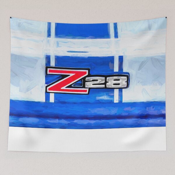 Item preview, 1973 Blue & White Chevrolet Camaro Z28 Emblem designed and sold by RichFrancoCars.