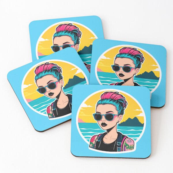 Item preview, Punk Girl Summer Beach Vacation designed and sold by MadnessEnvelope.