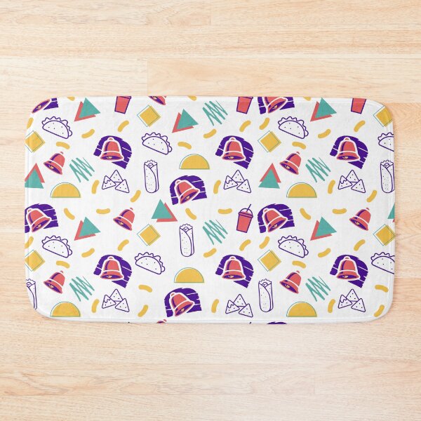 Item preview, Retro Taco! Pattern inspired by 90s Taco Bell designed and sold by YonderAndBeyond.