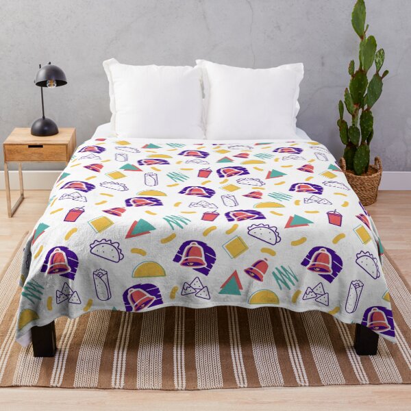 Item preview, Retro Taco! Pattern inspired by 90s Taco Bell designed and sold by YonderAndBeyond.