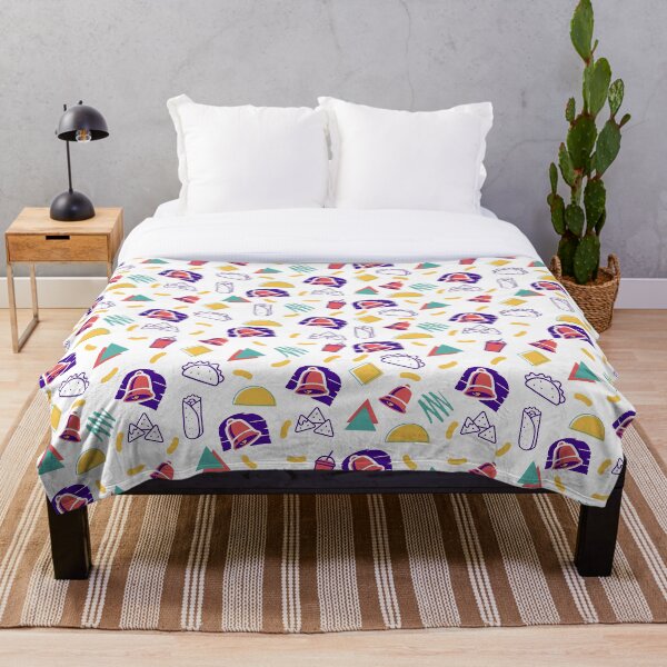 Item preview, Retro Taco! Pattern inspired by 90s Taco Bell designed and sold by YonderAndBeyond.
