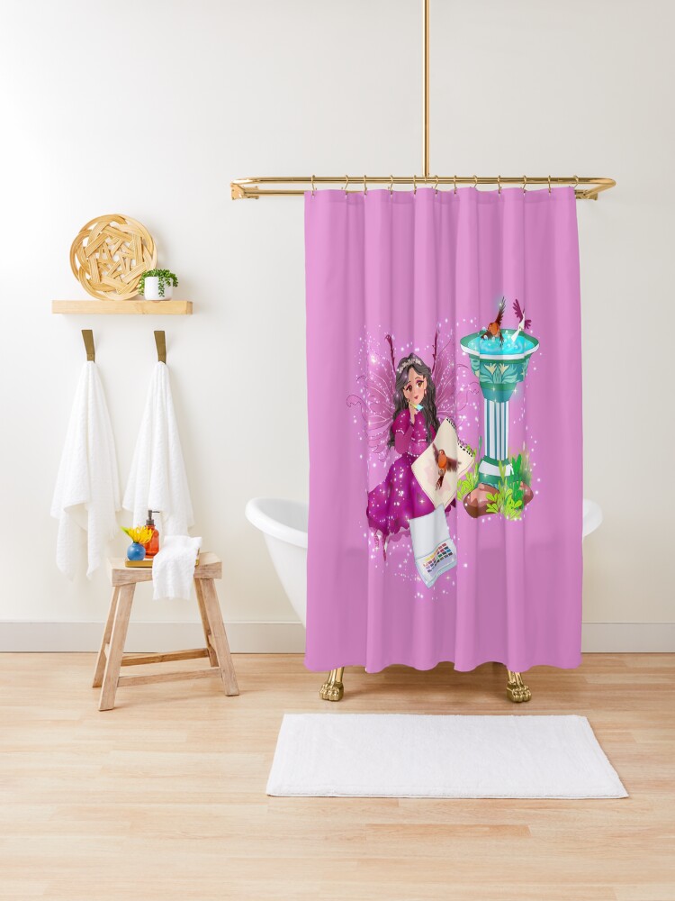 Thumbnail 1 of 5, Shower Curtain, How To Attract Your Forever Fairy To Your Fairy Garden designed and sold by FairyBookClub.