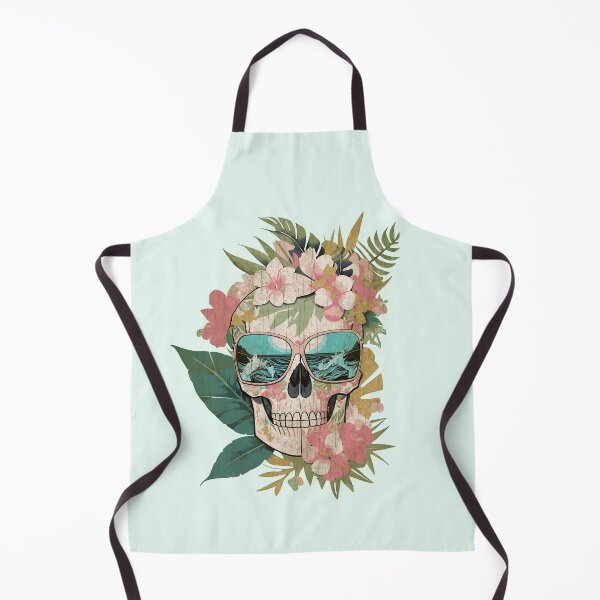 Item preview, Tropical Skull Oasis: Beach Visions Amidst Floral Eternity, cool beach, leaves and flowers T-Shirt designed and sold by Collagedream.