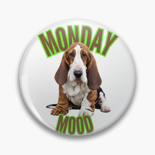 Item preview, Basset hound’s Monday mood designed and sold by coloursforkids.