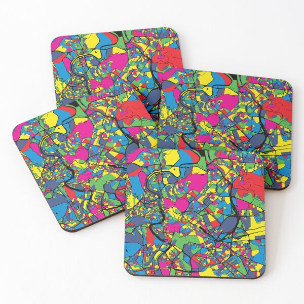 Item preview, Rome Pop Art Colorful Italy City Map Abstract Poster designed and sold by Stadify.