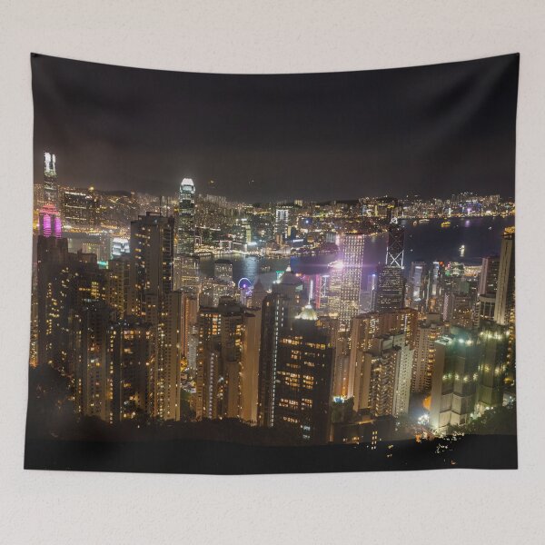 Item preview, Hong Kong Victoria Peak Skyline at Night designed and sold by SafariByMarisa.