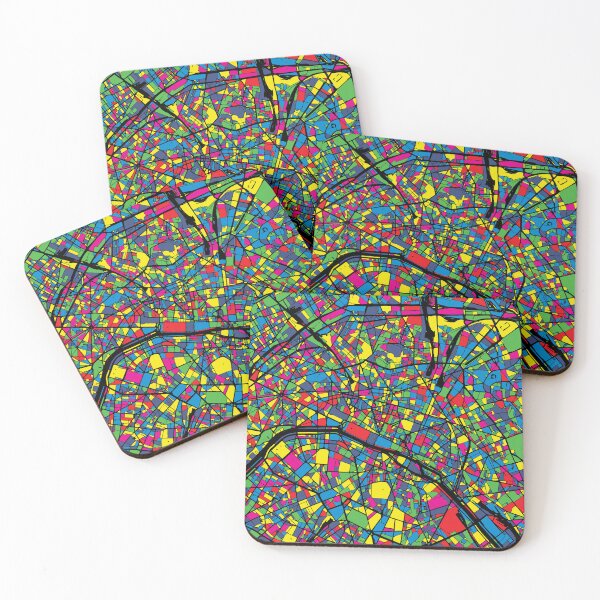 Item preview, Paris Pop Art France City Map Abstract Poster designed and sold by Stadify.