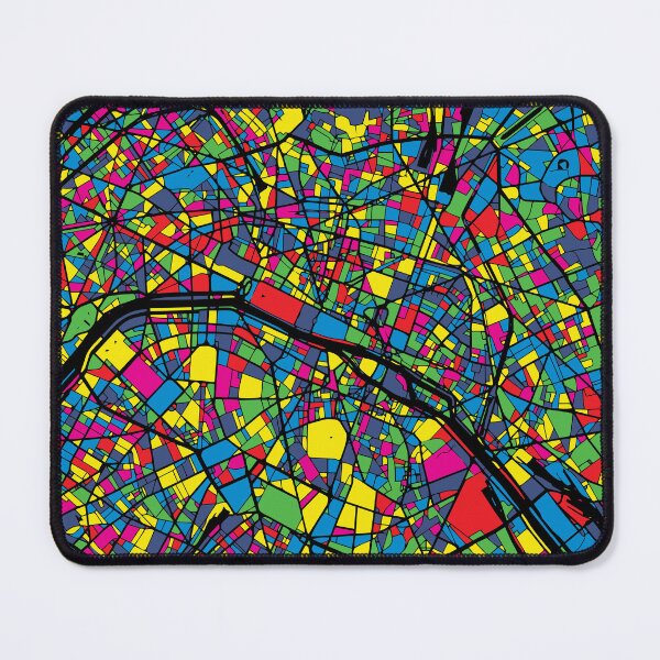 Item preview, Paris Pop Art France City Map Abstract Poster designed and sold by Stadify.