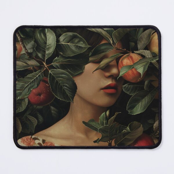Item preview, The Bite - Portrait of a Young Woman in an Apple Orchard designed and sold by HighlyDeep.