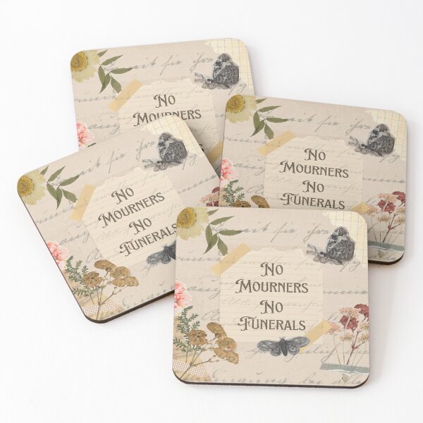 Item preview, No mourners. No funerals. Six of Crows Quote Vintage Scrapbook Collage Style  designed and sold by yoshra.