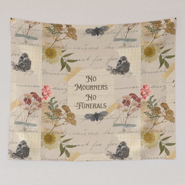 Item preview, No mourners. No funerals. Six of Crows Quote Vintage Scrapbook Collage Style  designed and sold by yoshra.