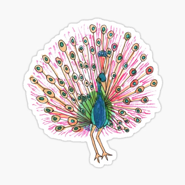 The Red Peacock Sticker