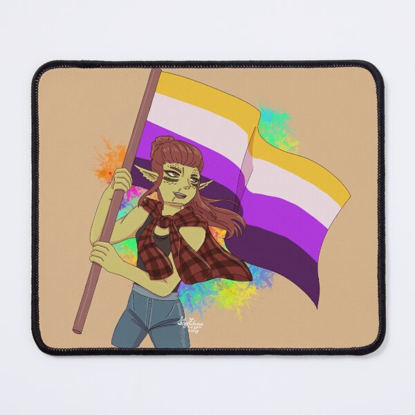 Item preview, Lae'zel Pride Art Nonbinary Flag! designed and sold by ASweetLoveSong.