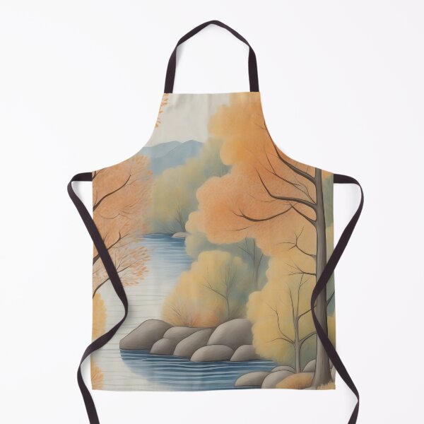 Item preview, Calm Autumn River Landscape Wall Art Print designed and sold by ArtComixHaven.