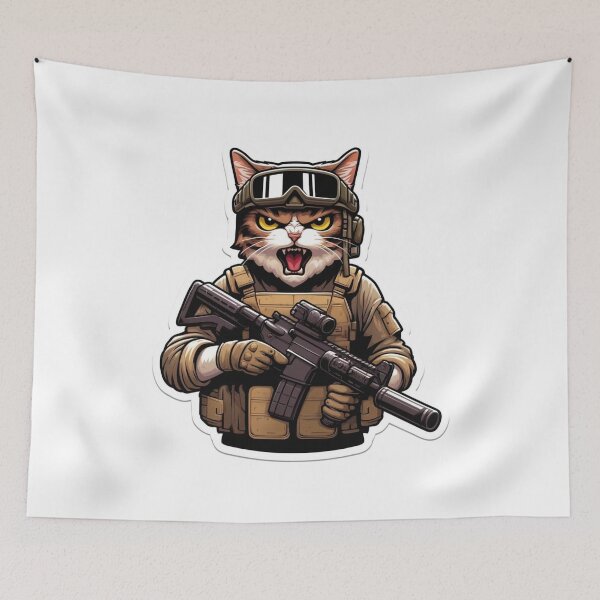 Item preview, Tactical Operator Cat in tactical gear designed and sold by BrinaandPops.