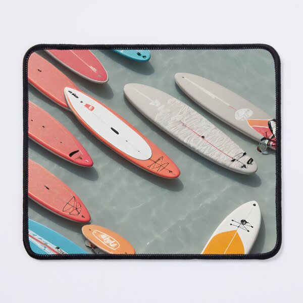 Item preview, Colorful paddle SUP boards on colorful minimalist summer flat lay designed and sold by icemanphotos.