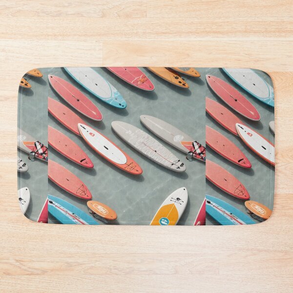 Item preview, Colorful paddle SUP boards on colorful minimalist summer flat lay designed and sold by icemanphotos.