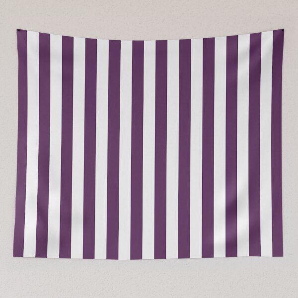 Aperçu de l'œuvre Petites RAYURES verticales VIOLET AUBERGINE et BLANCHE créée et vendue par RachelMacht.