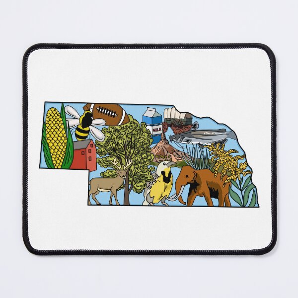 Item preview, Nebraska Symbols  designed and sold by fiberandgloss.