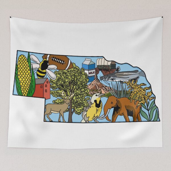 Item preview, Nebraska Symbols  designed and sold by fiberandgloss.