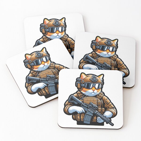 Item preview, Orange Cat Tactical Operator in tactical gear designed and sold by BrinaandPops.
