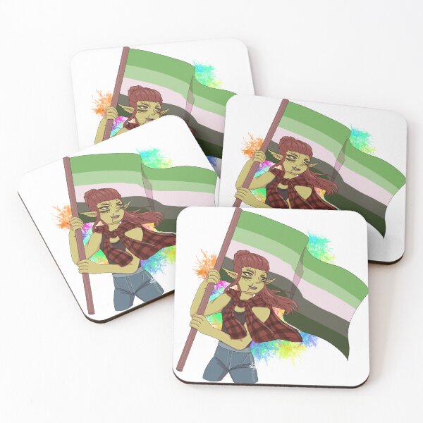 Item preview, Lae'zel Pride Art Aromantic Flag! designed and sold by ASweetLoveSong.
