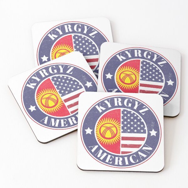 Item preview, Proud Kyrgyz-American Badge - Kyrgyz Republic Flag designed and sold by chrisrivait.