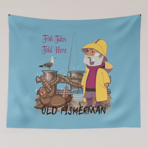 Item preview, Fish Tales Told Here - Old Fisherman designed and sold by Jecolds.