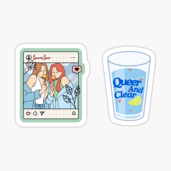 "Love is Love stickerpack (2ct)" Sticker for Sale by AbyssOasis | Redbubble
