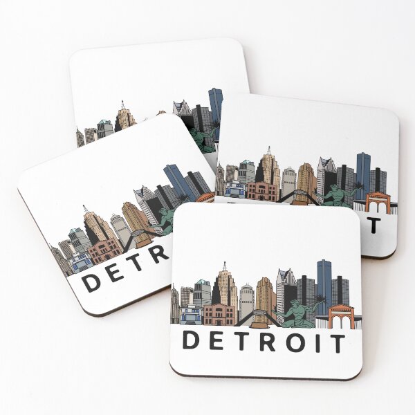 Artikelvorschau, Skyline von Detroit entworfen und verkauft von fiberandgloss.