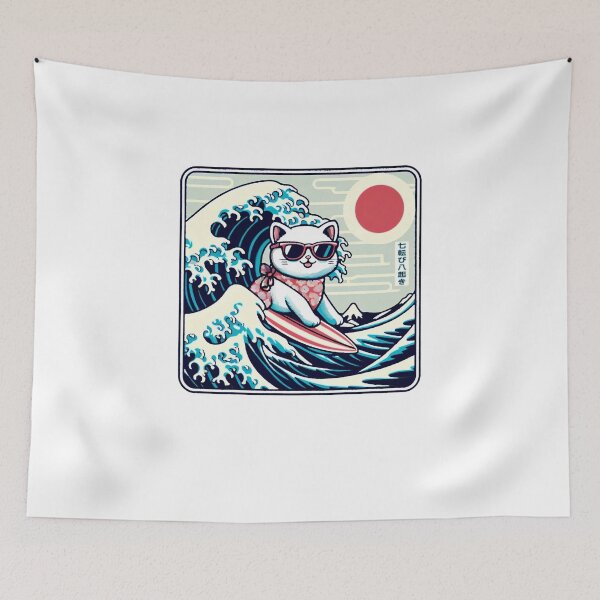 Item preview, Japanese Surfer cat designed and sold by theacidrose.
