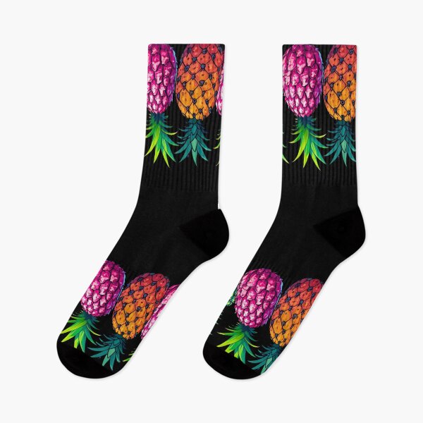 Item preview, Upside Down Pineapples | Border | Black designed and sold by JLEmporium.