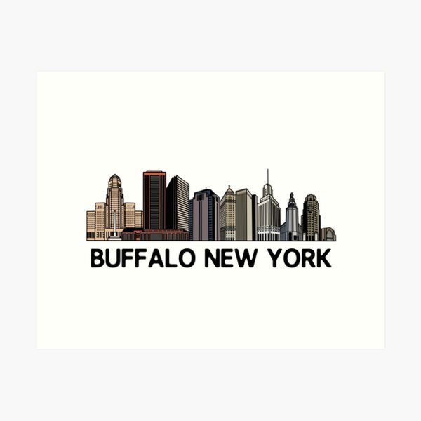 Item preview, Buffalo Skyline  designed and sold by fiberandgloss.