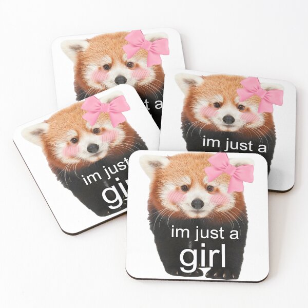 Item preview, Im just a girl red panda  designed and sold by SillyLittleSnek.