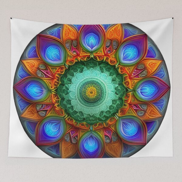 Item preview, Lotus Flower Mandala with Vibrant Colors designed and sold by MandalasShops.