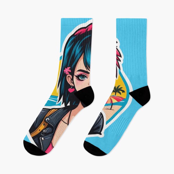 Item preview, Summer Punk Girl Tropical Ocean designed and sold by MadnessEnvelope.