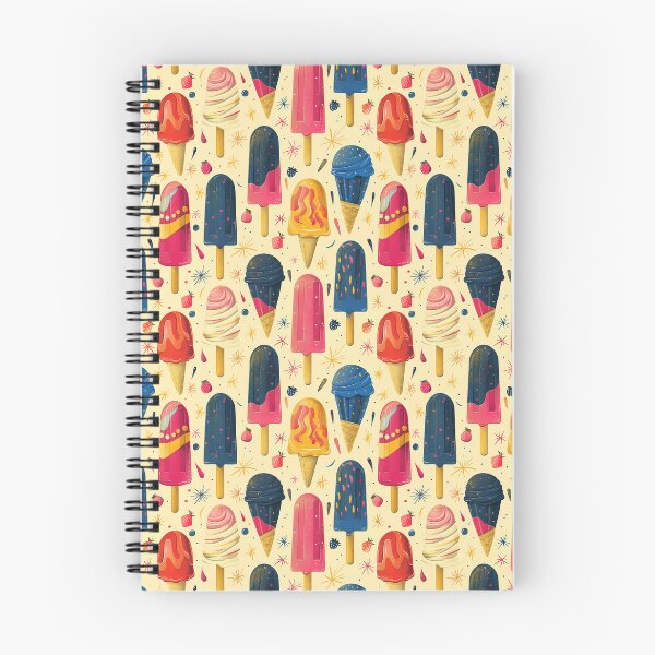 Item preview, Ice-cream Art Ice cream Design Icecream Fashion Popsicles Wallpaper Ice Lolly Background Gelato Patterns Ice-cream Pattern Summer Dessert Illustration Frozen Yogurt Wall Art designed and sold by infiniteridellc.