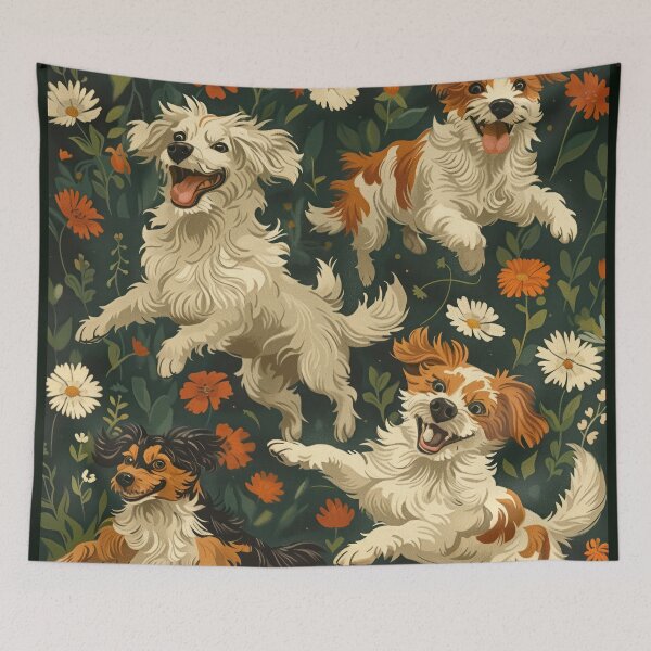 Artikelvorschau, Hunde im Arts-and-Crafts-Stil. entworfen und verkauft von ArtWildCreate.