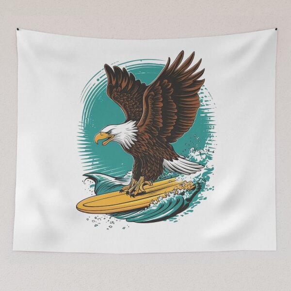 Item preview, Surfing Eagle designed and sold by BeagleDesigns.