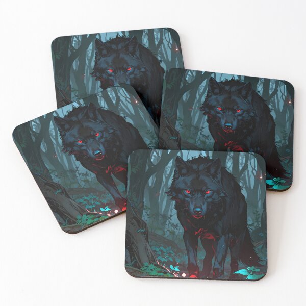 Item preview, Black Wolf with Piercing Red Eyes designed and sold by PurelyPrints.