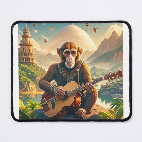 Artikelvorschau, Die harmonische Aap: Eine Gitarrenbegleitung bereiste Nirvana auf dem Berggipfel entworfen und verkauft von jestervs1.