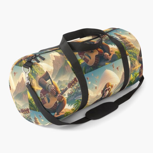Item preview, De Harmonische Aap: Een Gitaarspelend Wezen Bereikt Nirvana op de Bergtop designed and sold by jestervs1.