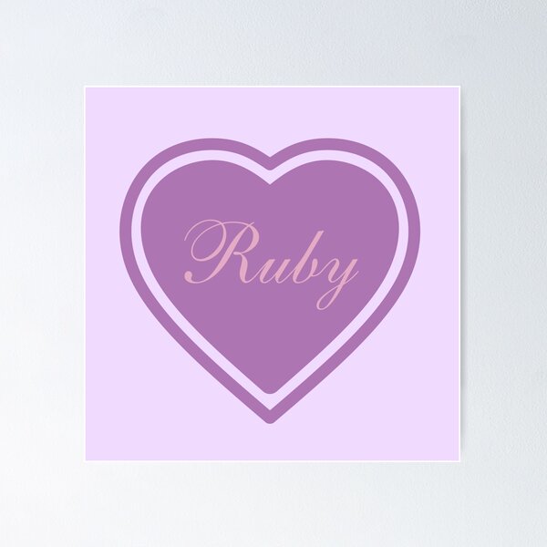 Item preview, Ruby Girl Name Purple designed and sold by Monika Howarth.