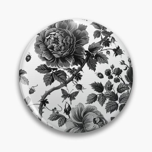 Item preview, Toile de Jouy inspired Garden Stories Black designed and sold by fleur-moderne.