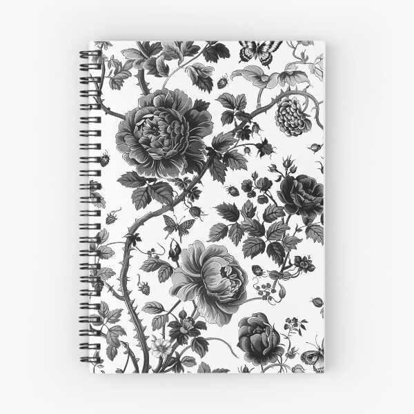 Item preview, Toile de Jouy inspired Garden Stories Black designed and sold by fleur-moderne.