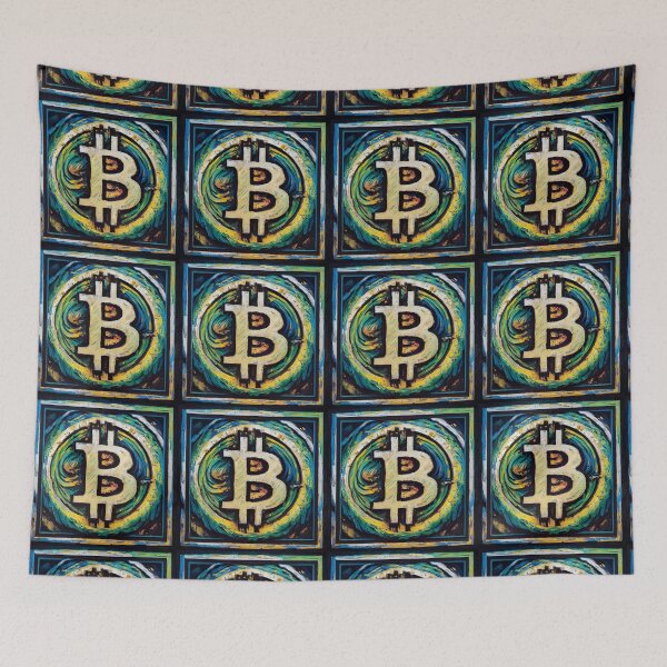 Item preview, bitcoin oil painting  designed and sold by metebf.