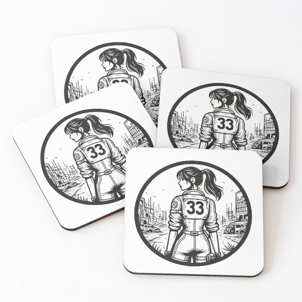 Item preview, A Lone Figure at a Dystopian Landscape - Line Art - Post Apocalyptic designed and sold by Fenay Designs.