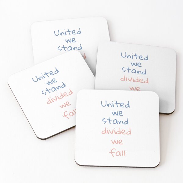 Item preview, United We Stand Divided We Fall | American Patriotism Design designed and sold by LuxWallDigital.
